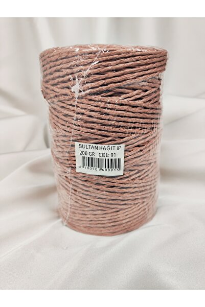 Sultan Paper Thread Hand Knitting Yarn 200Gr.-240Mt. (1 Piece) - Color: 91