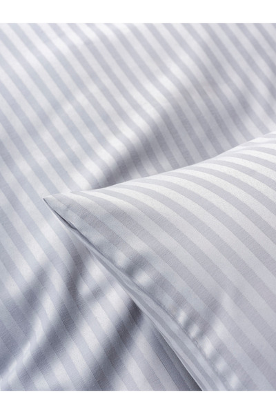 PAMUKCUM Cotton Satin Striped Double Duvet Cover Set