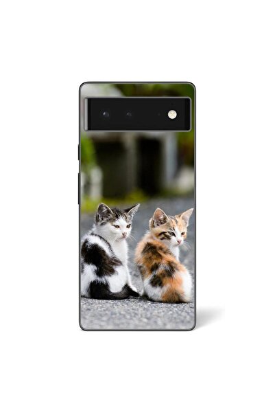 OEM Husa compatibila cu Google Pixel 6 Silicon Gel Tpu Model Kitties