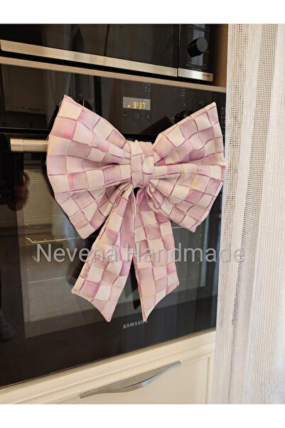 Nevena handmade Pembe damalı fırın fiyonk