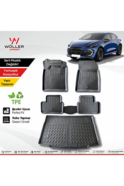 wöller Yeni Renault Clio 6 ile Uyumlu Paspas Bagaj Havuzu Set 2026 Sonrası Uy...