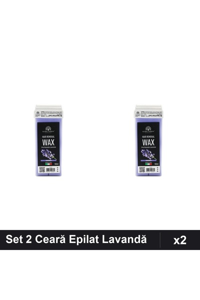 global fashion Set 2 Ceară Epilat Unica Folosință 100ml, Lavandă, Depilare Ef...