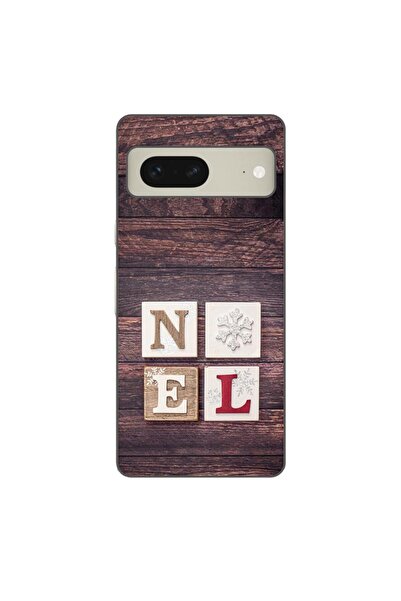 OEM Husa compatibila cu Google Pixel 7 Silicon Gel Tpu Model Craciun Noel Wood