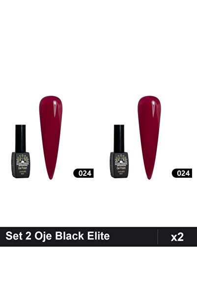 global fashion Set 2 Oje Semipermanente Black Elite 8ml, Manichiura UV/LED,