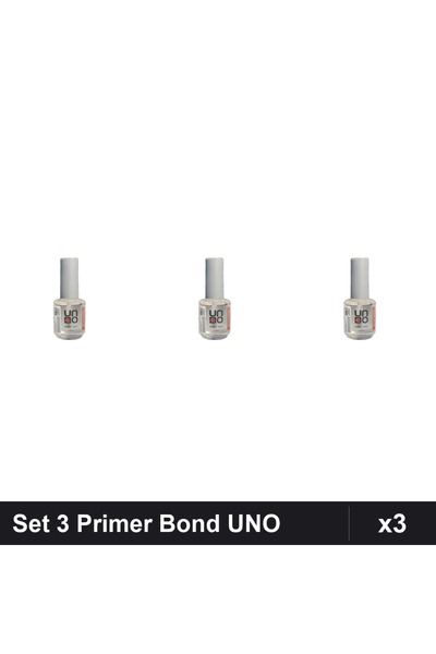 Uno Set 3 Primer Bond 15ml, Bază Manichiură Gel UV/LED, Profesional