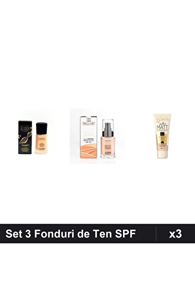 TLM Set of 3 Foundations + Eveline, SPF 10-15, Shade 104 and 101 Ivory, 30-34ml