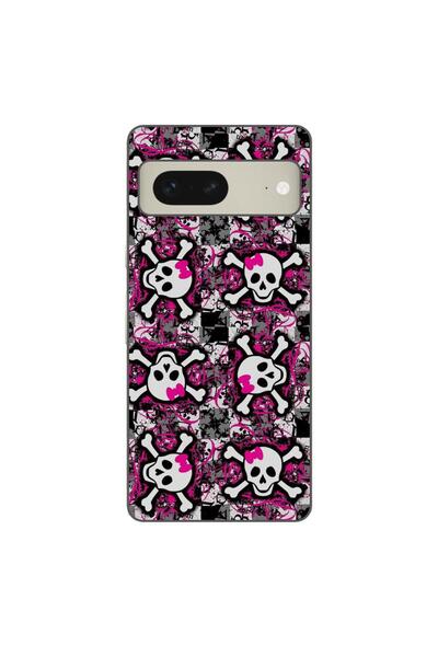 OEM Husa compatibila cu Google Pixel 7 Silicon Gel Tpu Model Pop Art Skeleton