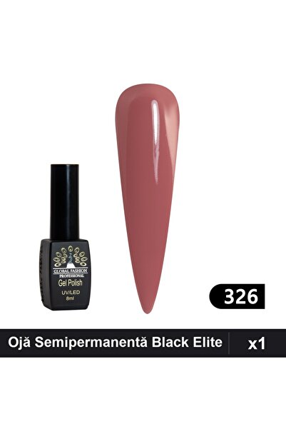 global fashion Ojă Semipermanentă Black Elite 8ml, Global Fashion, Manichiură...
