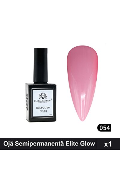 global fashion Ojă Semipermanentă Elite Glow 15ml, Gel Polish 054, Manichiură...