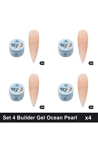 global fashion Set 4 Builder Gel Ocean Pearl Dream 15g, Constructie Unghii Ge...