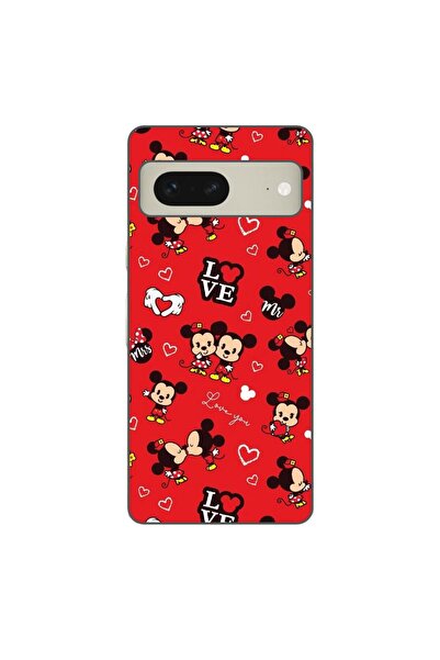 OEM Θήκη συμβατή με Google Pixel 7, από σιλικόνη gel TPU, με σχέδιο Mickey Lo...