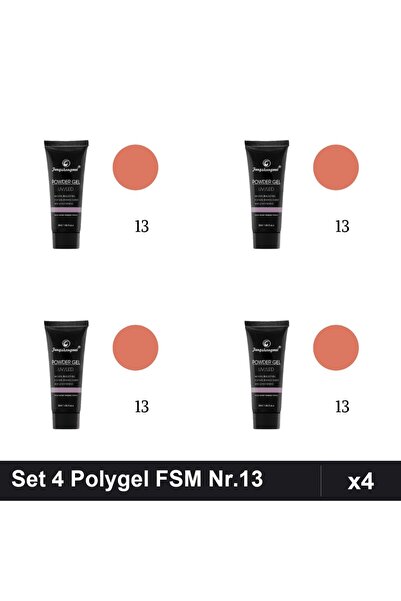 FSM Set 4 Polygel 30ml Nr.13, Gel Constructie Unghii, Manichiura UV/LED