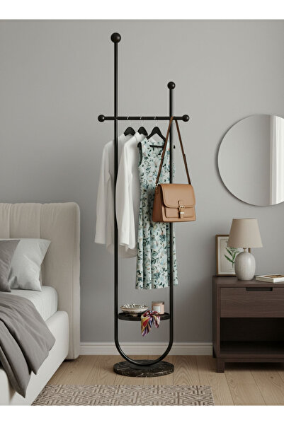 CHOIWIN Coat Rack with Marble Base - Floor Standing Clothing Rack, Heavy Duty...