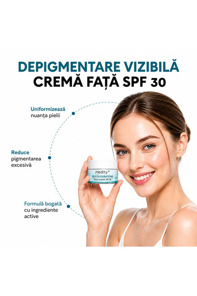 Medity+ Cremă de față depigmentantă pentru zi cu SPF 30,