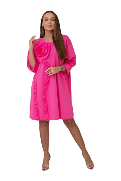 OEM Rochie dama floare 3D decorativa - Gala - roz