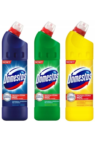 Domestos Set dezinfectant toaleta Domestos, gel, 3 x 750 ml, pin, citrus, fre...
