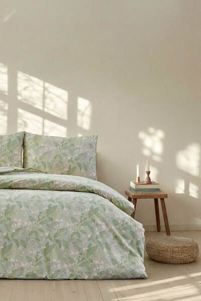Doqu Home Boho šik prolećni Ranforce set navlaka za poplun - jednostruka - Fl...