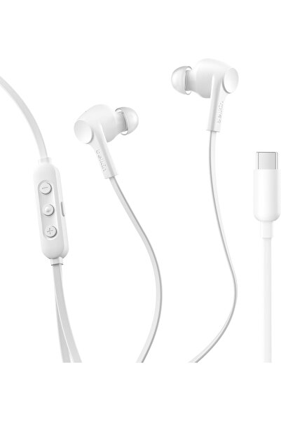 Belkin SoundForm ANC USB-C Bağlantılı, Mikrofonlu Kulakiçi Kablolu Kulaklık, ...