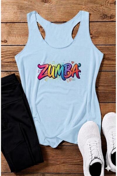 FAVORİST Zumba Printed Swimmer Model Women's Strap Tshirt