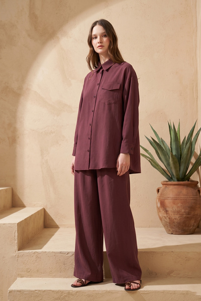 Nuss Shirt Pants Set 1063 Plum
