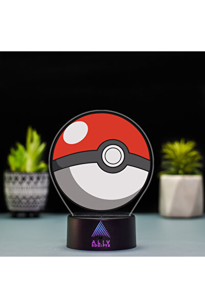 ALIV Lampă LED Pokeball, 16 culori, Telecomandă, Control tactil