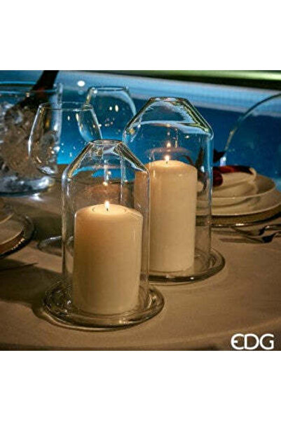 EDG Γυάλινος Αντιανεμικός Θόλος για Κεριά - 20 εκ.