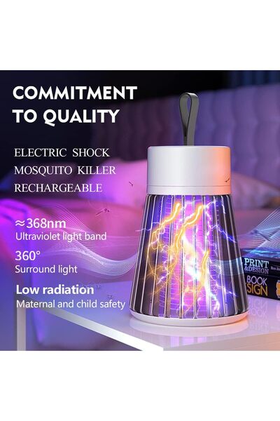OEM Lampa UV Anti-Insecte Portabila, 1.2W, Reincarcabila USB, 1200mAh, Curea ...