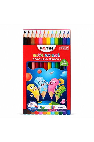 Fatih 12'li Tam Boya Kuru Boya Karton Kutu