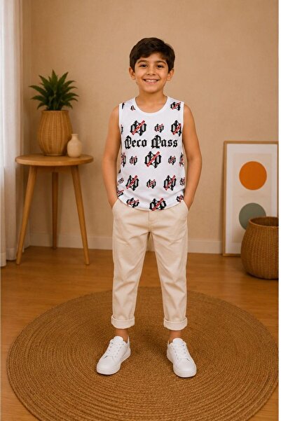 DECODASS Boy's Printed Tank Top Sleeveless T-Shirt Cotton Summer Kids' Tank T...