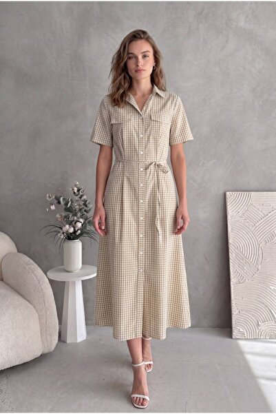 Cistern İstanbul Women's Summer Dress with Tie Detail