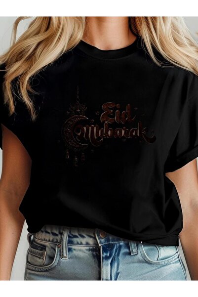 bolivia's Alchemist Targeted Women'S Short Sleeve T-Shirt with Eid Mubarak Pr...