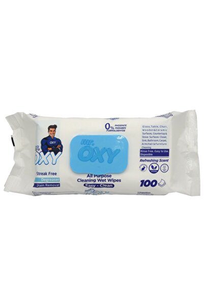 Vader Wet Wipes, Mr. Oxy, Multi-Surface 100 pcs White Soap,