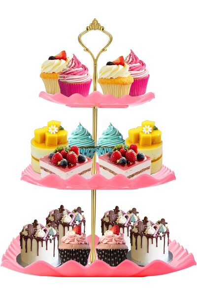 DAFU DAFURIET Cupcake Holder for Sweets, 3-Tier Cupcake Stand for Tea Parties...