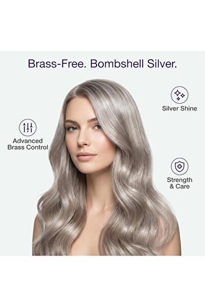 GK HAIR شامبو كيراتين سيلفر بومبشيل الأرجواني (280 مل) للشعر الأشقر والبلاتين...