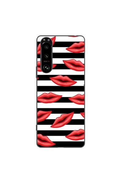 OEM Husa compatibila cu Sony Xperia 5 III Silicon Gel Tpu Model Striped Kisses