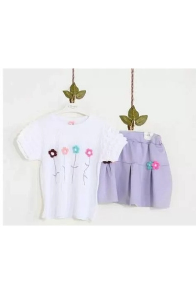 DMR Elegance 3/6 Years Old Children's Set with Floral Embroidery