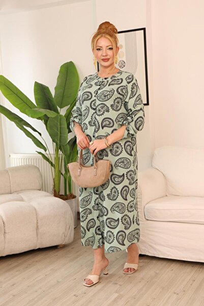 Siyezen Plus Size Cotton Shirt Dress