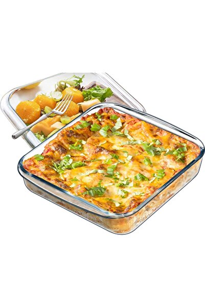 Generic Baking Tray Glass 2-Piece Set - 1L (Small Size) & 1.6L (Medium Size) ...