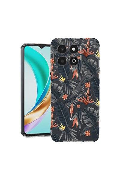bestcase ¬Æ Husa Clear Slim Silicon Compatibila cu Honor X6c, Tropical Flower...