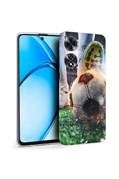 bestcase ¬Æ Husa pentru OPPO A60 4G, Clear Silicon 2MM, Play Football, Antiso...