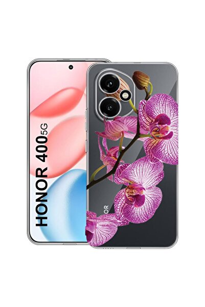 bestcase Противоударен калъф, съвместим с Honor 400, Флорален - Розова орхиде...