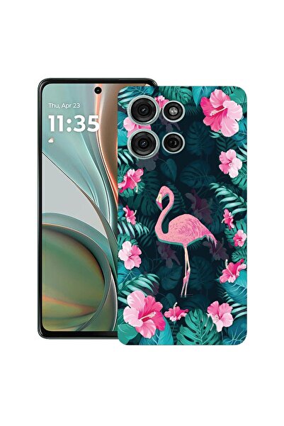 bestcase Θήκη για Motorola Edge 50 με σχέδιο Φλαμίνγκο, TPU Ματ Εξαιρετικά Λε...