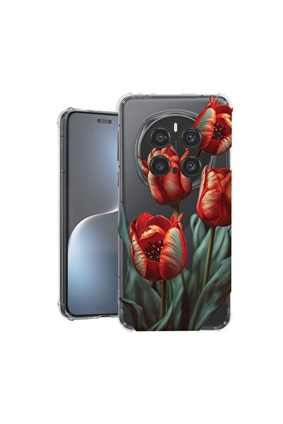 bestcase ¬Æ Husa Anti Shock Compatibila cu Honor Magic7 Pro, Floral - Red Tul...