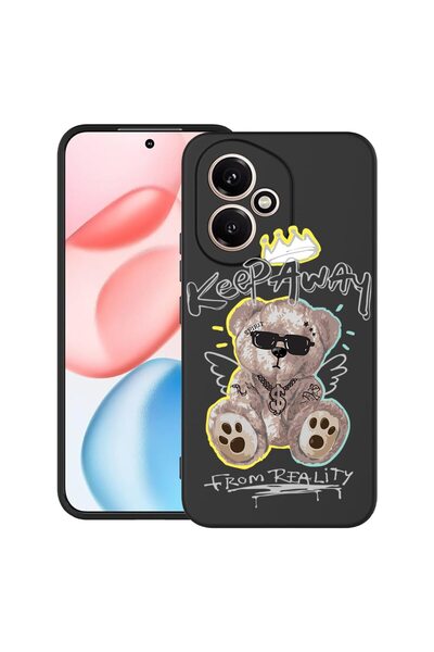 bestcase ¬Æ Husa pentru Honor 400 cu Design Teddy Bear Keep Away, TPU Mat Ult...