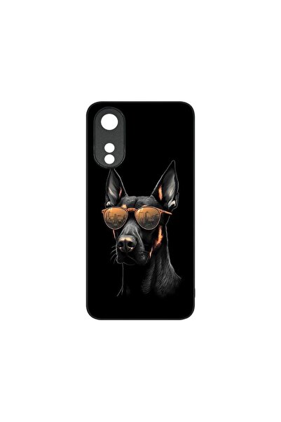 bestcase Λεπτή Γυάλινη Θήκη, Συμβατή με OPPO A78 5G / A58 5G, Ντόμπερμαν, Χρώ...