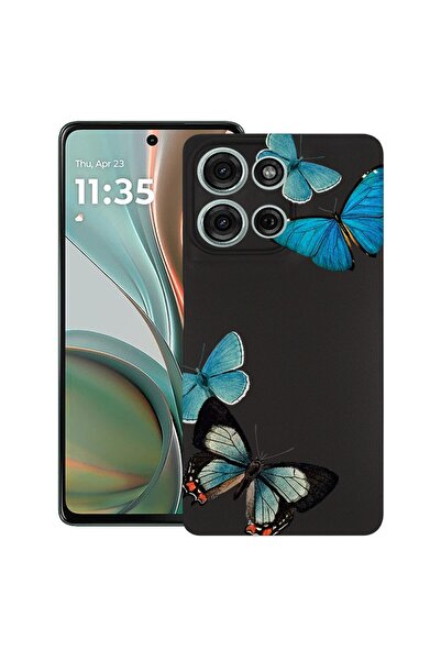 bestcase ¬Æ Husa pentru Motorola Moto G75, Beautiful Blue Butterflies, Slim S...