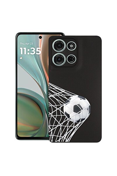 bestcase Ултра тънък TPU калъф, съвместим с Motorola Moto G67 Power, с футбол...