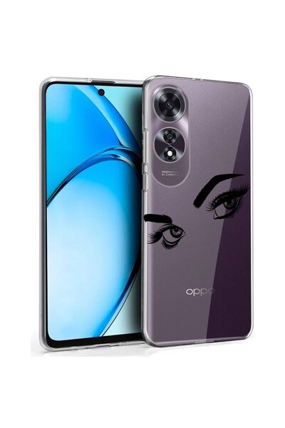 bestcase Husă pentru OPPO A60 4G, Silicon transparent 2MM, Ochi de femeie atr...