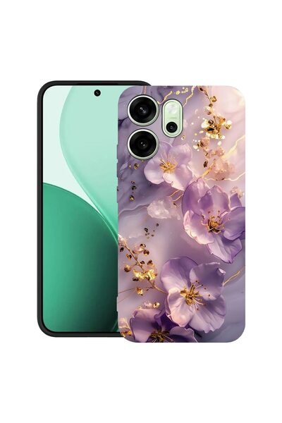 bestcase Ултра тънък TPU калъф, съвместим с OPPO Reno14 F / FS, Флорален - Ес...
