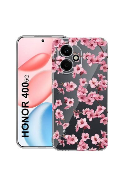 bestcase Husă Antișoc Compatibilă cu Honor 400, Floral - Cireș Roz Estetic, 2...